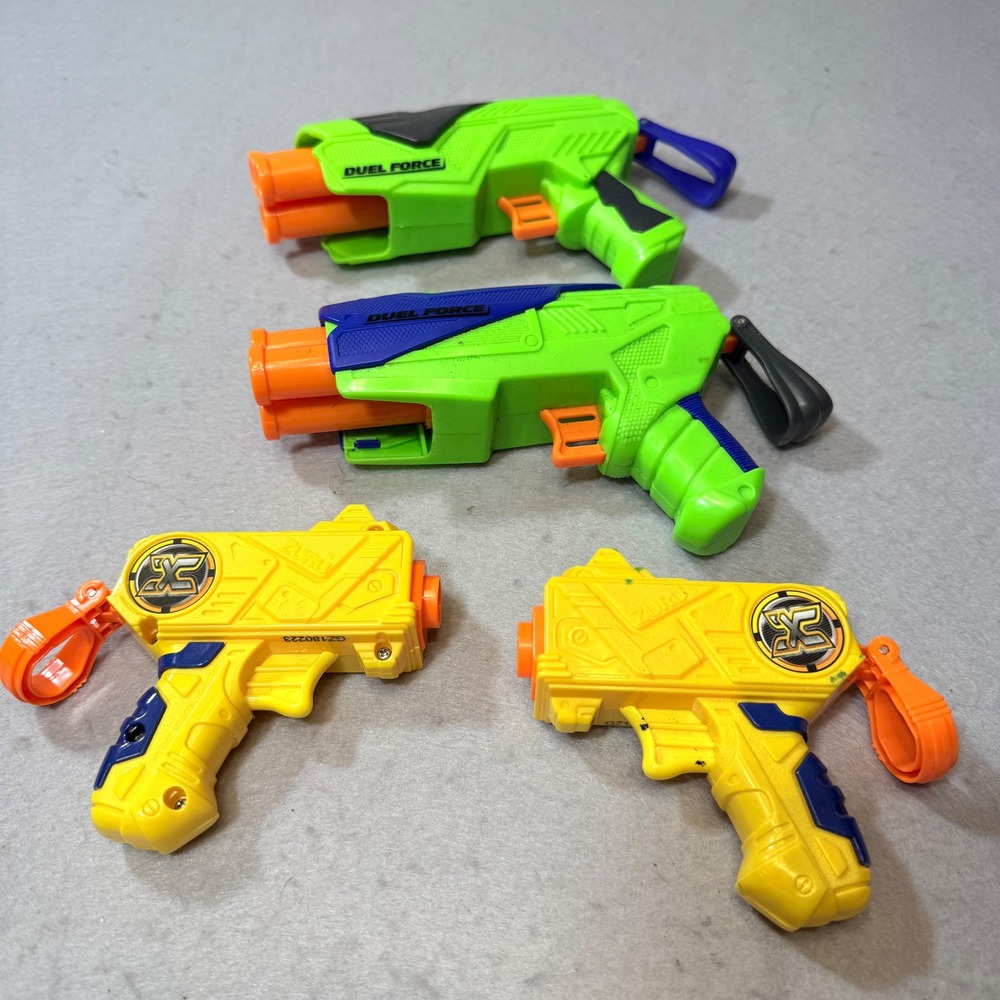 2 Duel Force‎ ZURU X-Shot Blaster Toy Guns Orange Blue Green Yellow